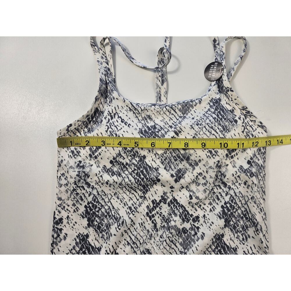 NWT XS Victoria's Secret PINK snakeskin built in bra body shaping tank exotic ^ - Picture 6 of 7